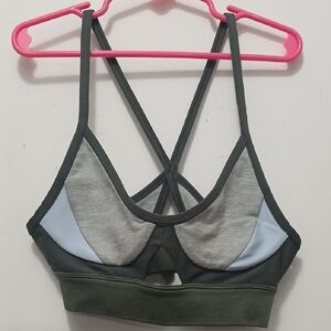 Under Armour Gray and Light Blue Sports Bra